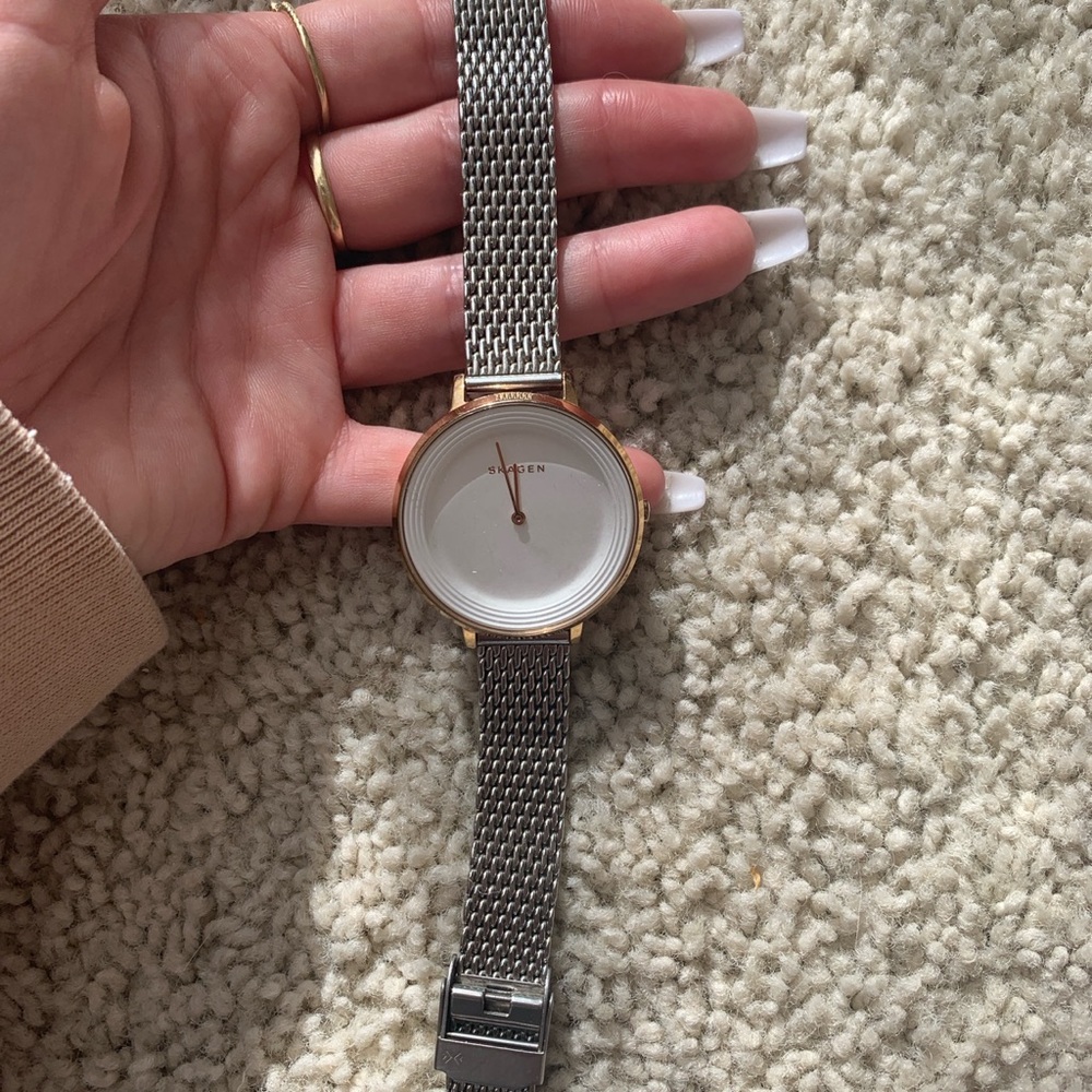 Rose Gold and Silver Women’s Watch